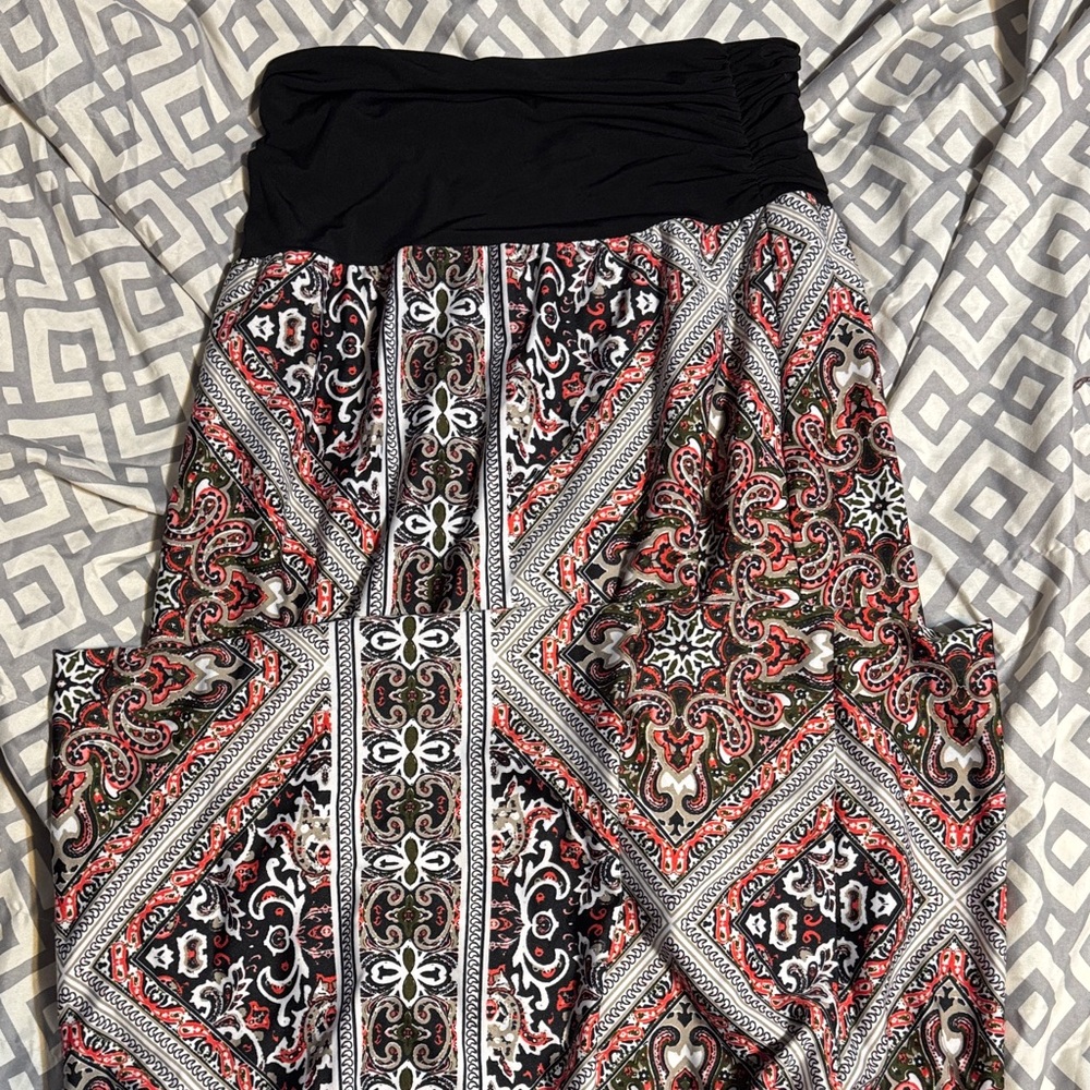 Alyx Black and Red Patterned Maxi Dress